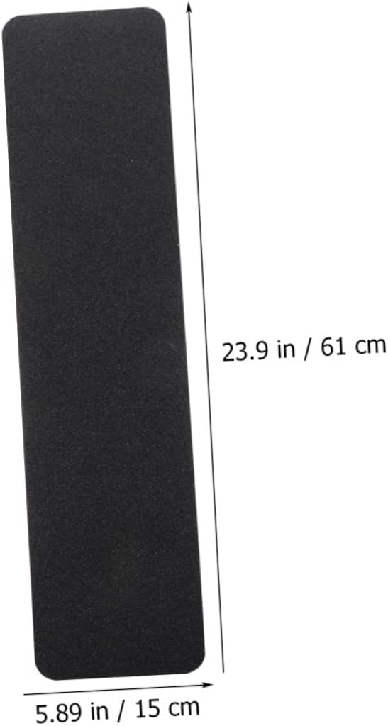 Black PVC Frosted Anti Slip Tape 2pcs for Tile Floors