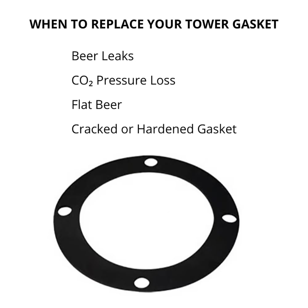 3" Kegerator Tower Gasket, Rubber Replacement Base Seal for Beer Towers