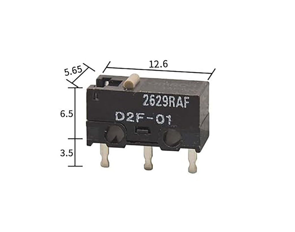 PMMCON 6pcs D2F-01F D2F01F Subminiature Mouse Switch