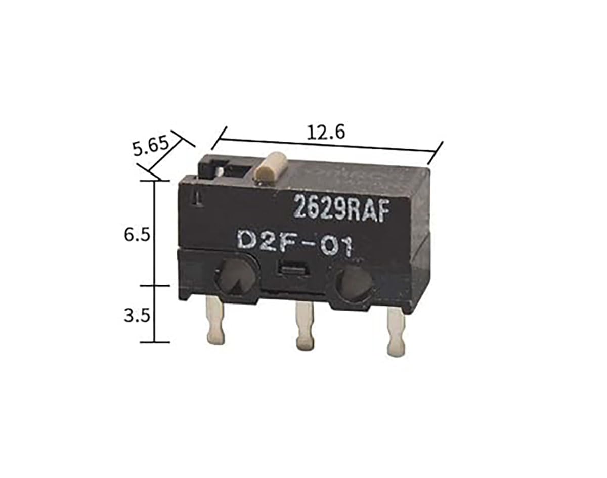 PMMCON 6pcs D2F-01F D2F01F Subminiature Mouse Switch