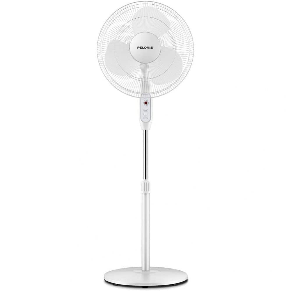 16" Adjustable Oscillating Pedestal Fan with Remote for Bedroom