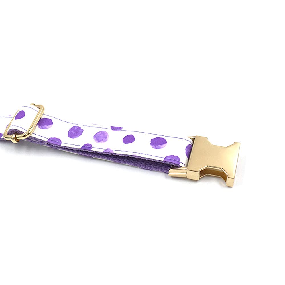 PETDURO Personalized Dog Collars Purple Spot Print