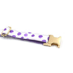 PETDURO Personalized Dog Collars Purple Spot Print
