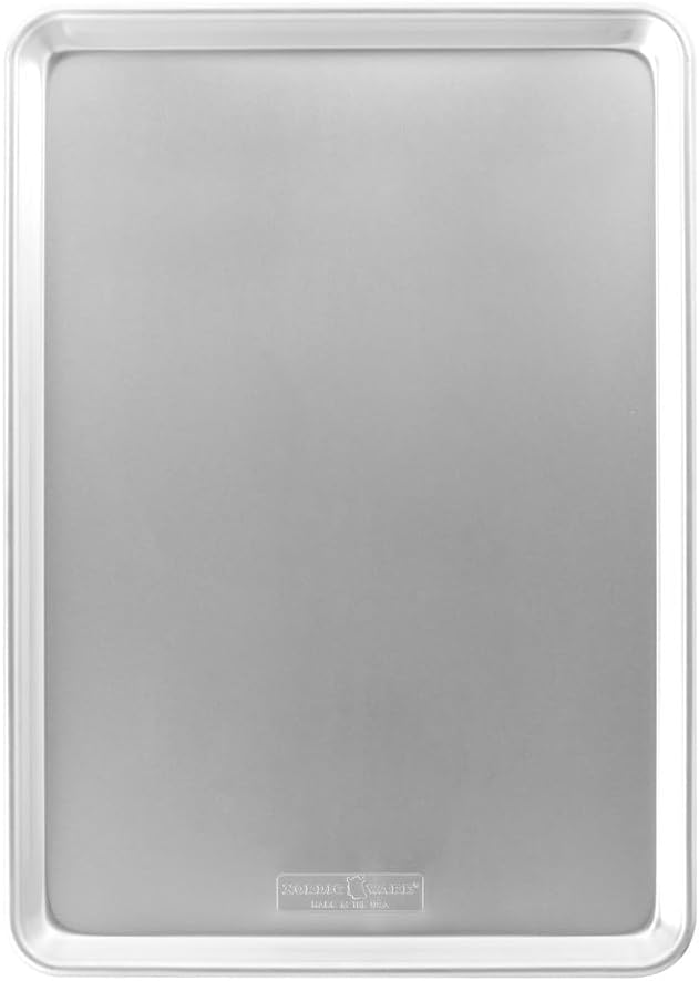Extra Large Baking Sheet, 21 x 15 inches, XL Big sheet pan Natural Uncoated Aluminum, Reinforced Steel Rim Prevents