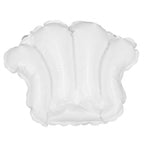 White Vinyl Shell-Shaped Spa Bath Pillow