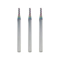 2mm Carbide Square End Mill, 3-Flute, DLC Coating, 3 Pcs