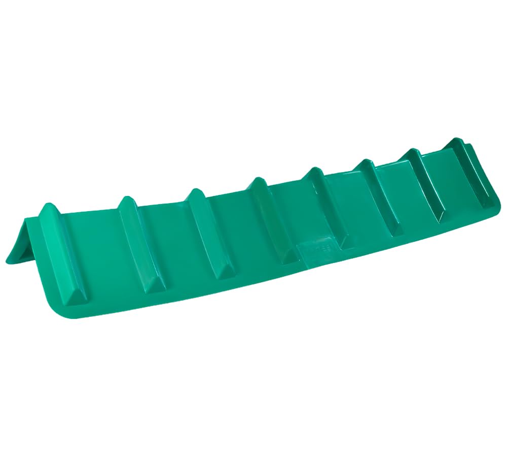 8"x8"x48" Green Flatbed Corner Protector - V Shaped Edge Guard for Tie-Down Winch & Ratchet Straps - Plastic Corner