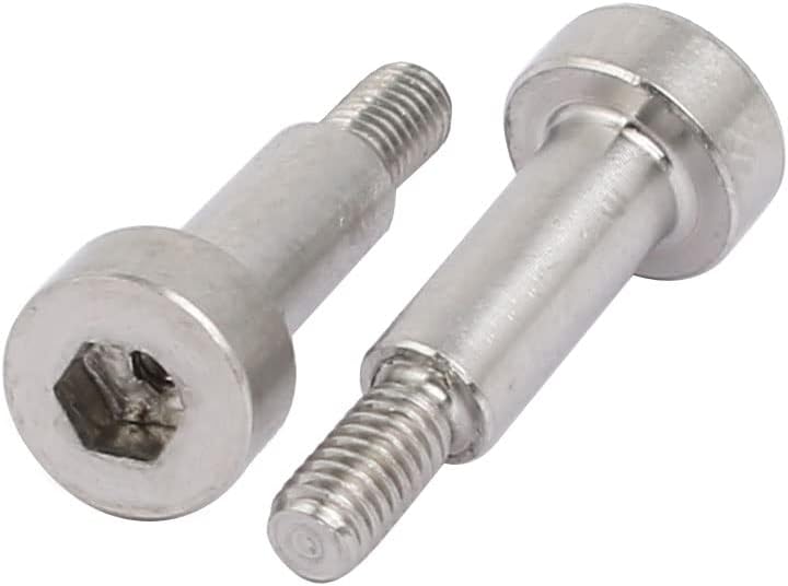 uxcell 10pcs 304 Stainless Steel Hex Socket Shoulder Bolt 4mm Shoulder Dia 10mm Shoulder Length M3 Thread
