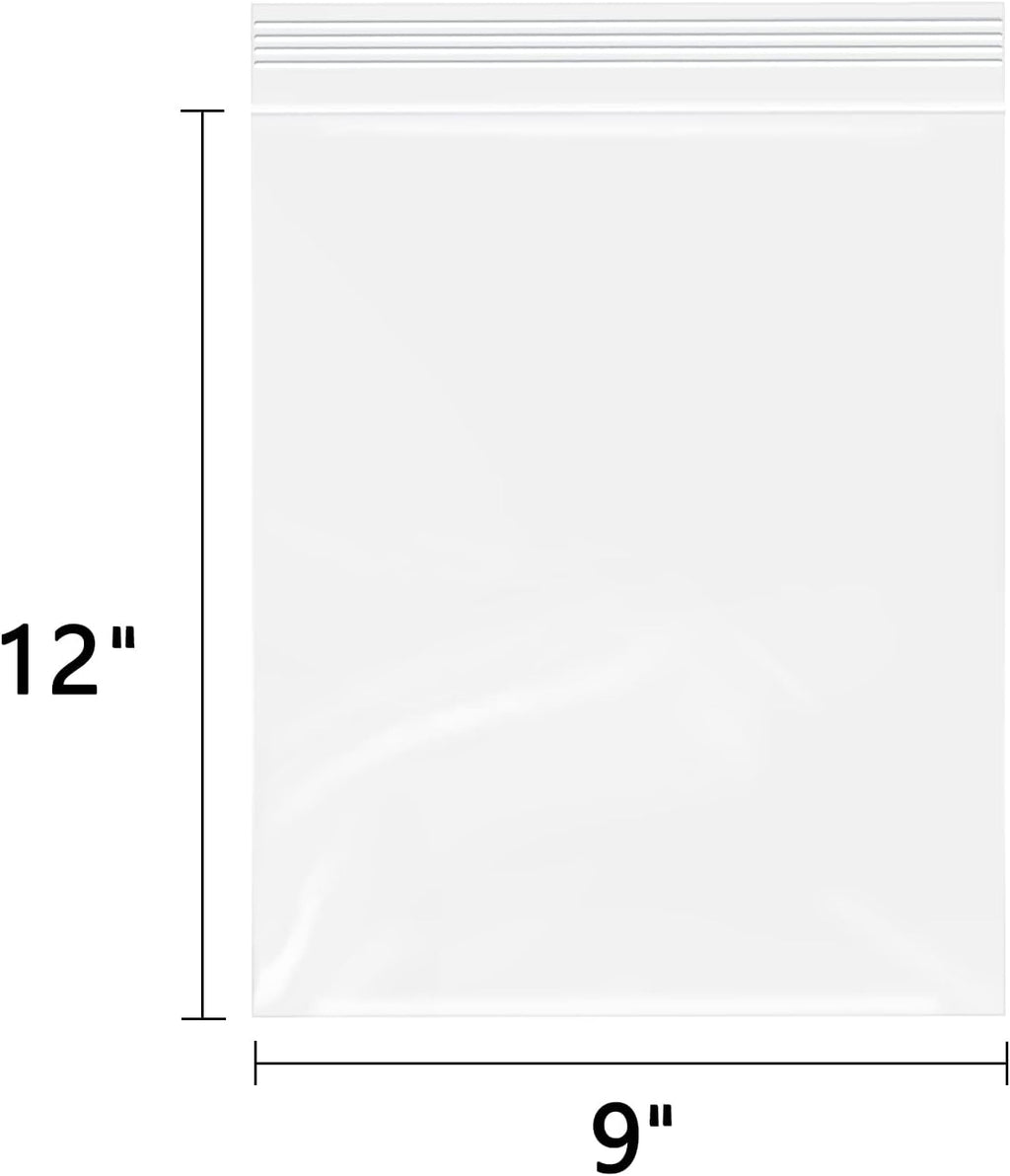 9" x 12"(1000 Count) Clear Plastic Reclosable Zip Bags