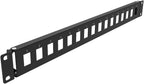1U Hinged 16 Port Blank Keystone Patch Panel, Steel