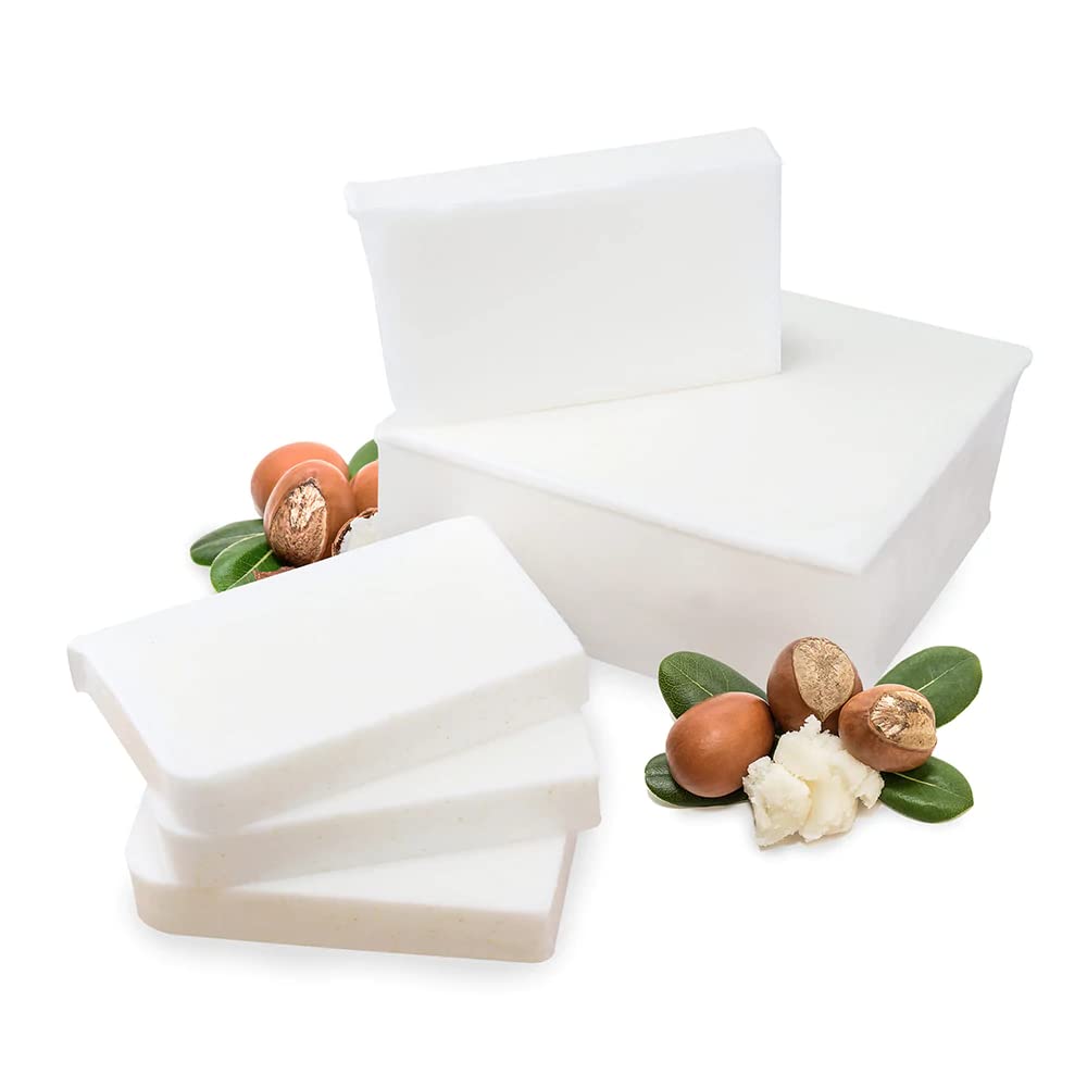 Shea Butter - Moisturizing Melt and Pour Glycerin Soap Base for Crafting and Soap Making, Easy to Cut - 2 Pound