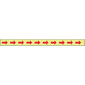 Floor Marking Tape, No Legend, Red, Yellow, 3 In W., 10 Mil Thickness