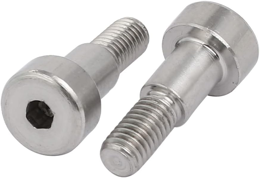 uxcell 5pcs 304 Stainless Steel Hex Socket Shoulder Bolt 6mm Shoulder Dia 8mm Shoulder Length M5 Thread