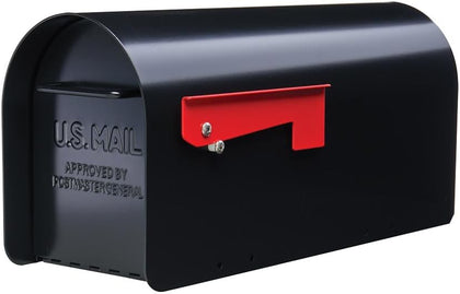 Ironside Large Capacity Galvanized Steel black, Post-Mount Mailbox, MB801BAM, Metal, Black | Galvanized steel build