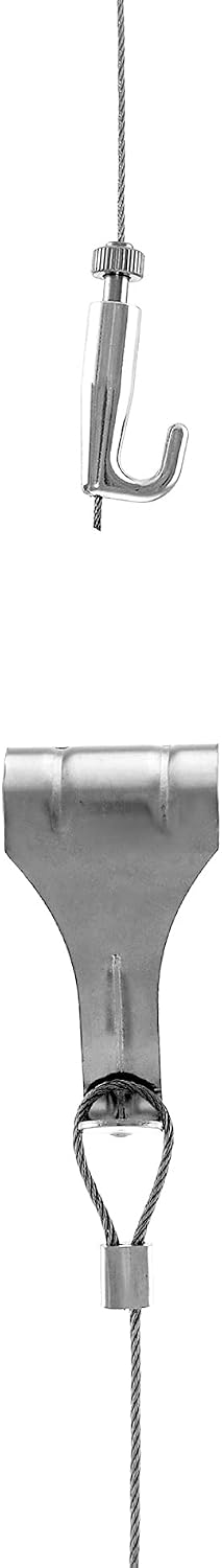 Picture Rail Hooks and Wire, 5 Set Molding Hooks Picture, Heavy Duty Stainless Steel S-Hook