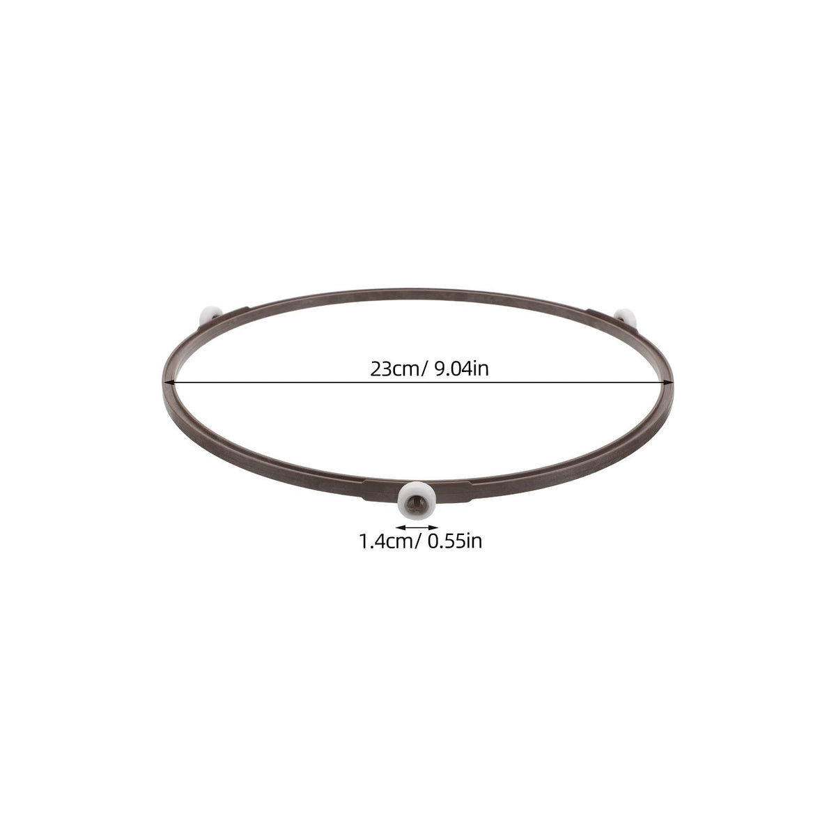 IDEANATEGRATE Microwave Turntable Roller Ring Glass Turntable Plate Tray Support Holder 23cm Replacement Inner Ring for Microwave Oven Accessories