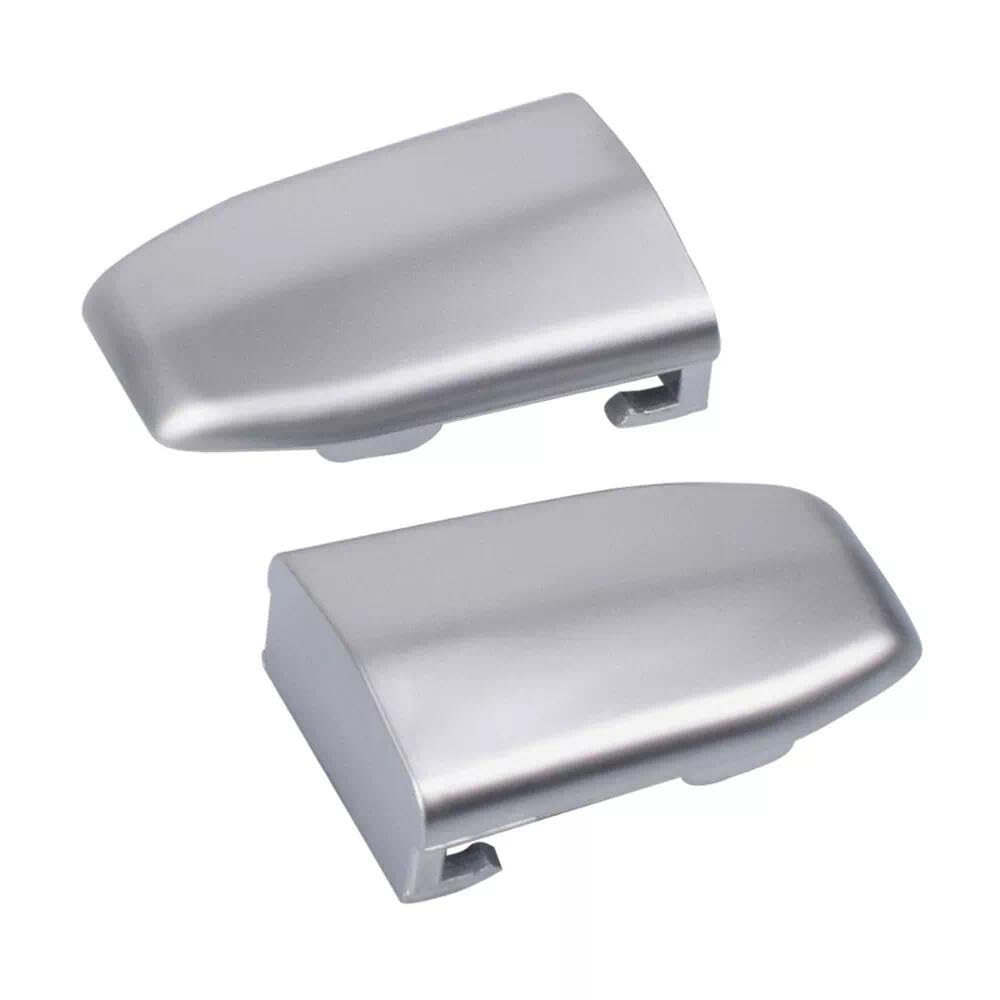 2 x Front Door Handle Lock Cylinder Cover Compatible with 2015-2019 Cadillac Escalade Chrome
