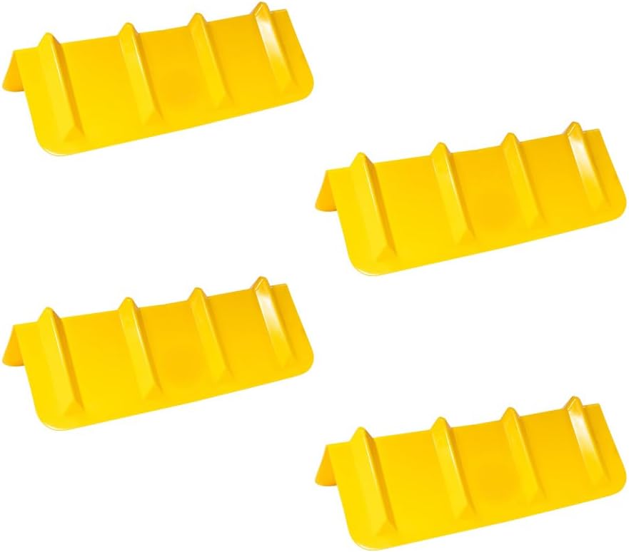 4 Pack 8"x8"x24" Yellow Flatbed Corner Protector - V Shaped Edge Guard for Tie-Down Winch & Ratchet Straps - Plastic