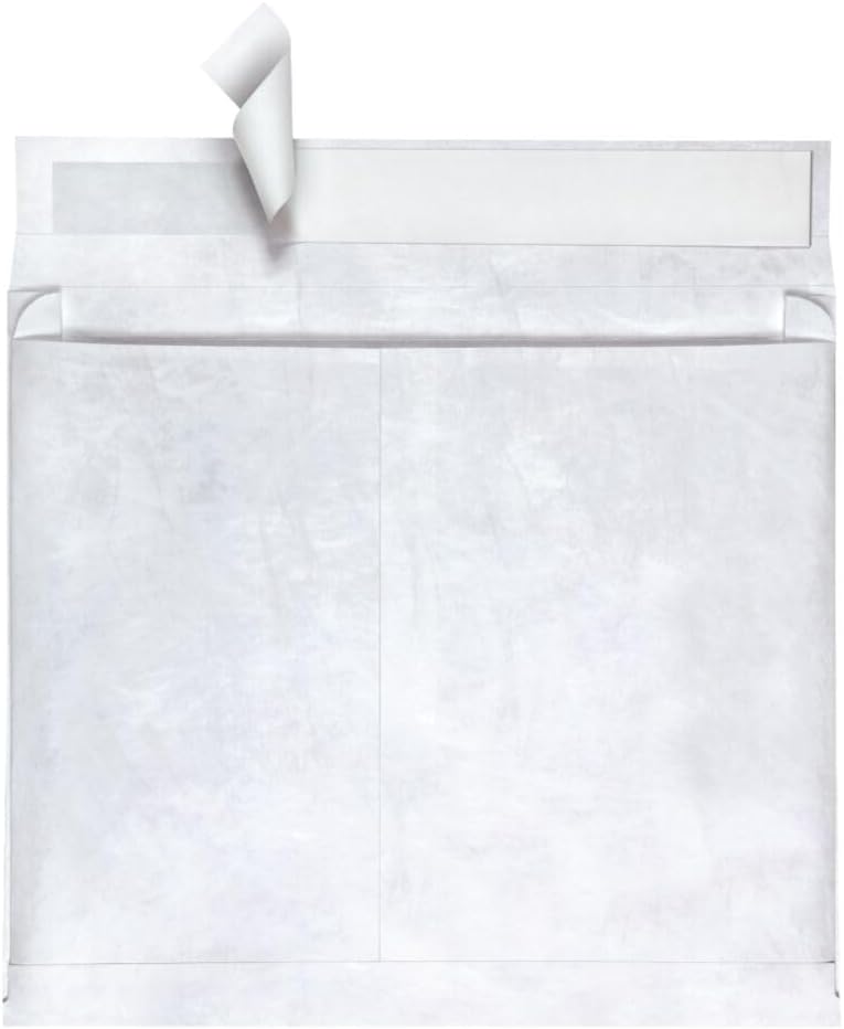 Survivor R4650 Tyvek Booklet Expansion Mailer, 12 x 16 x 2, White (Case of 100)