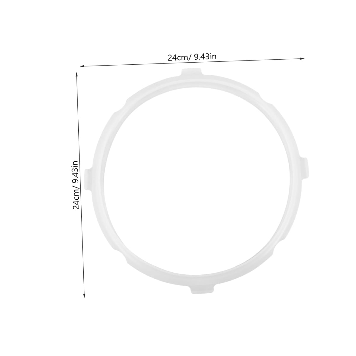 Silicone Pressure Cooker Gasket Replacement Seal Ring, White Leakproof Lid