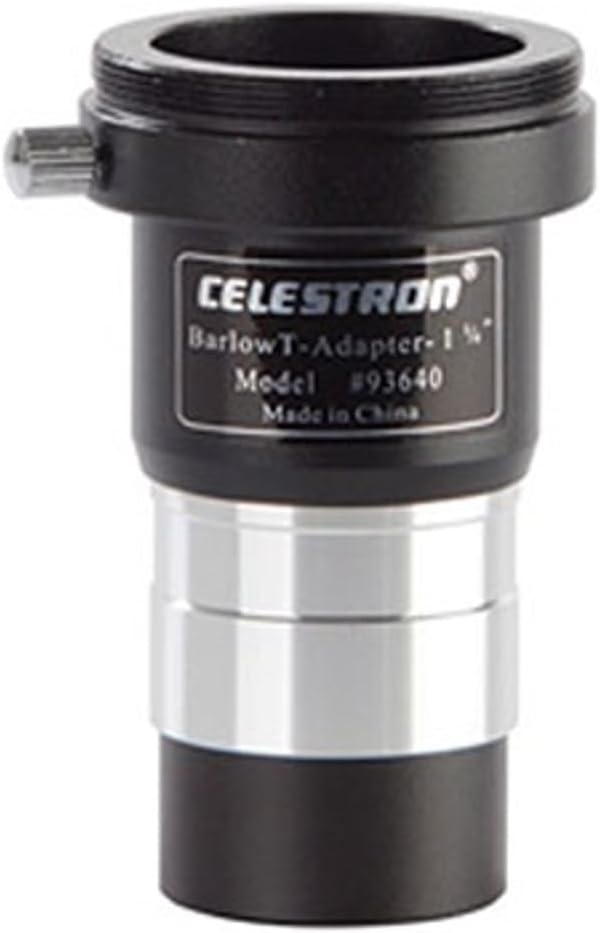 Universal 1.25" T-Adapter & 2X Barlow Lens for Telescopes | Accessory for DSLR & Mirrorless Astrophotography, Prime
