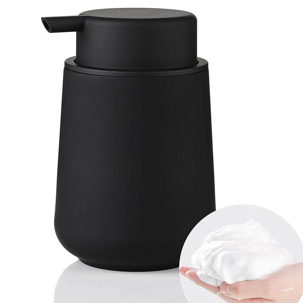 Matte Black Foaming Hand Soap Dispenser Plastic