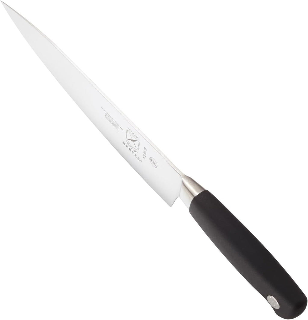 M21078 Genesis 8-Inch Short Bolster Chef's Knife,Black