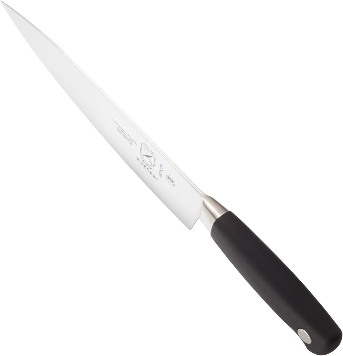 M21078 Genesis 8-Inch Short Bolster Chef's Knife,Black