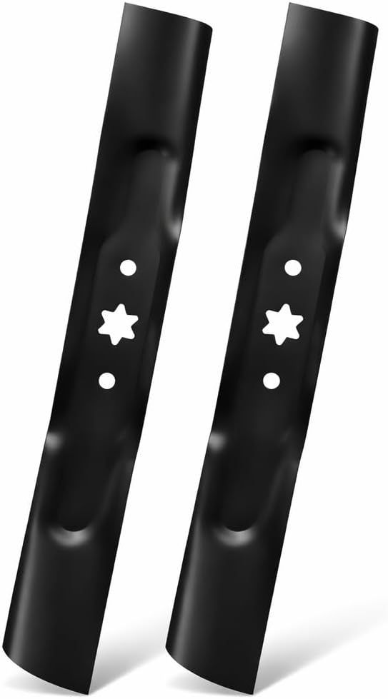 QWD 942-04308A Mower Blades 2 Pack for 42 Inch Deck, 6 Point Star High Lift Blades, Replacement for 942-04308 942-04312, Fits Cub Cadet XT1 LT42, Craftsman T110, Troy-Bilt Pony