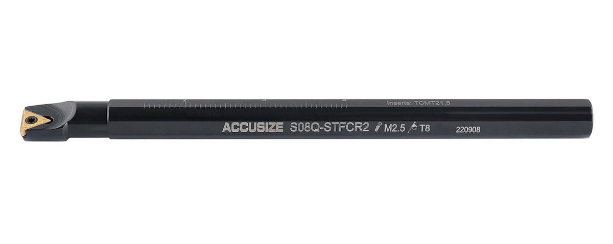 Accusize Industrial Tools Mini Indexable Turning Tool Boring, 1/2 in