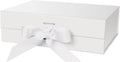 White Gift Box with Lid for Presents 10.5x7.5x3.1 Inches