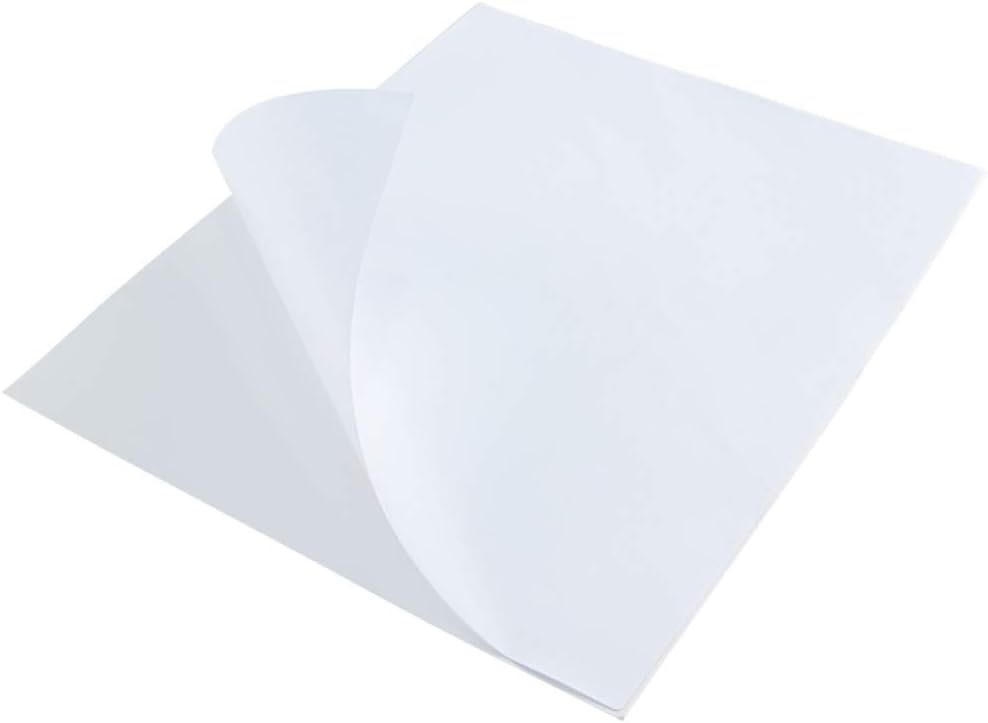 500 Sheets Matte Sticker Paper Full-Sheet 8-1/2" x 11" Self Adhesive Shipping Labels for Laser & Inkjet Printers