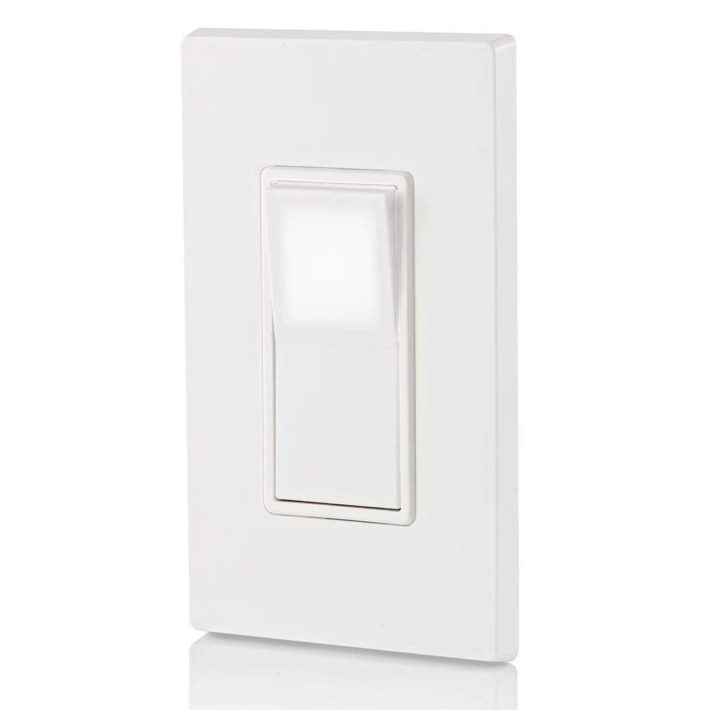 Leviton 15 Amp, 120/277 Volt, Decora LED Illuminated Rocker 4-Way AC Quiet Switch, Residential Grade, Grounding, L5614-2W, White