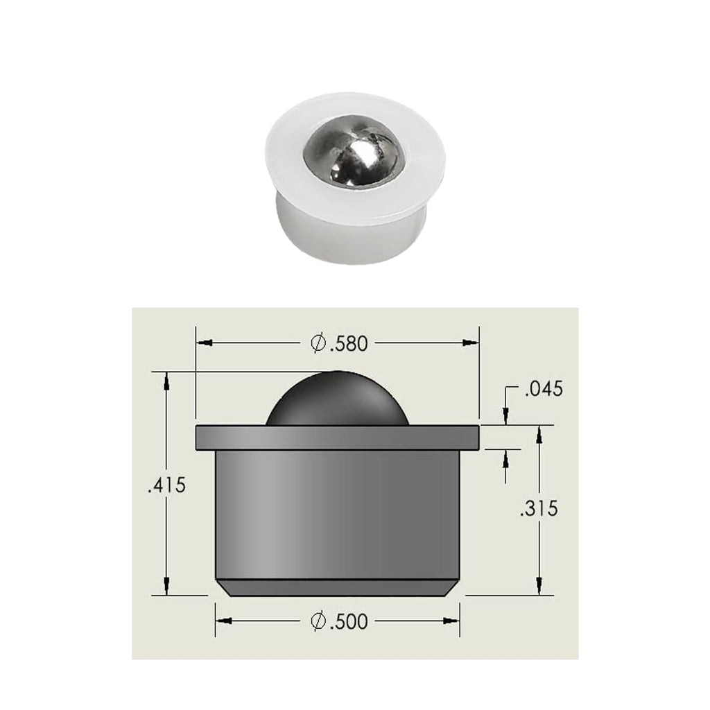 Small Ball Transfer Bearing Mini Table Conveyor Roller Unit 1/3inch