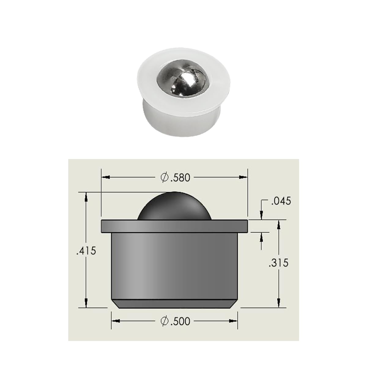 Small Ball Transfer Bearing Mini Table Conveyor Roller Unit 1/3inch