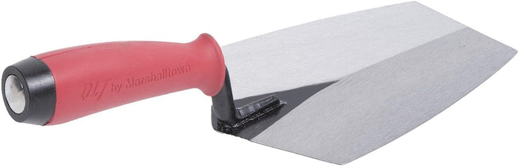 QLT Bucket Trowel, 8 1/4 Inch, Masonry Trowel | Carbon Steel Blade Scoops Mortar, Cement, and Grout from Bucket to