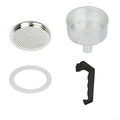 Espresso Coffee Moka Pot Replacement Parts Set Include Handle Funnel Filter Gasket Seal (12 Cup)