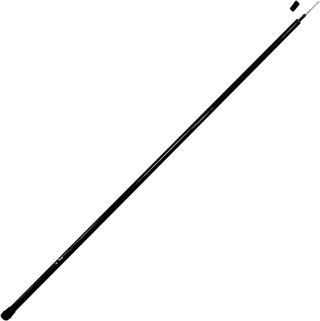 10Ft Telescopic Flagpole - Retractable Fiberglass Outdoor Telescoping Flag Pole - Reinforced Twist-to-Tighten Section