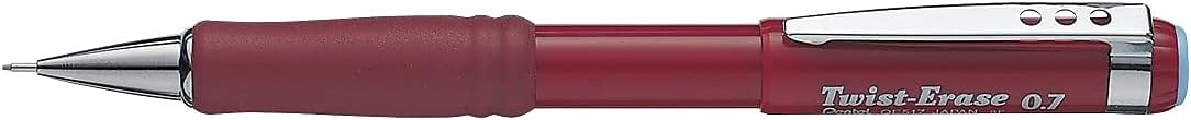 Twist-Erase III Mechanical Pencil, (0.7mm), Assorted Barrel Colors with 2 Eraser Refills, Pack of 2 (QE517BP2)