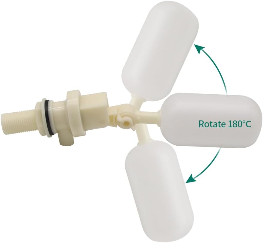 Float Valve 2Pcs Water Float Ball Automatic Water Level Control for Fish Aquarium Cattle Horse Pig Water Bowl Trough