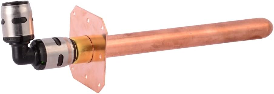 SharkBite EvoPEX Pipe 1/2 Inch x 8 Inch Copper Stub Out Elbow, Push to Connect Fitting, PEX Pipe, K25815A