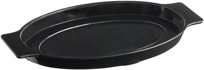 13.75" x 8.25" Bakelite Oval Sizzling Platter Holder- Sizzling Platter Server Holder Fits Oval Sizzling Platter 11.5"