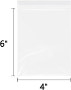 4" x 6"(100 Count) Small Clear Plastic Reclosable Zip Bags