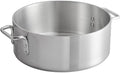 15 qt. Heavy Weight Aluminum Brazier 6 mm Thickness- Brazier with Riveted Handles Perfect for Roasting Sauteing