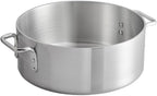 15 qt. Heavy Weight Aluminum Brazier 6 mm Thickness- Brazier with Riveted Handles Perfect for Roasting Sauteing