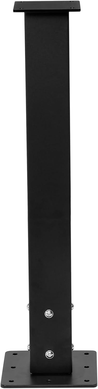 Mailbox Post with Post Base, 27 inch, Heavy Duty Q235 Steel Mailbox Posts for Outside, High Mounting Post for Street