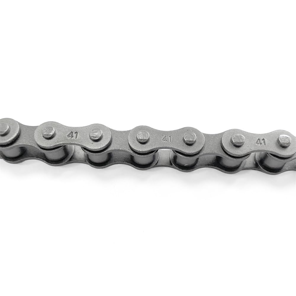 #41 Roller Chain - 3 Feet + 5 Free Connecting Links Carbon Steel Chains for Home and Industrial Machinery (41-3FT, 1)