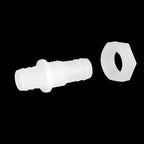 Feelers 1/2" Hose Barb Thru-Bulk Bulkhead Fitting Hex Barbed Fitting Plastic Adapter Union Mender Splicer with Gasket for Water/Fuel/Air (Pack of 4)