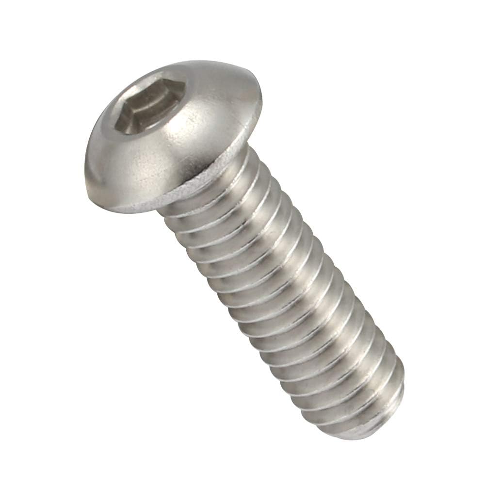 1/4-20 x 1/2" Button Head Socket Cap Screws, 50 PCS