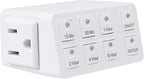 BN-LINK Indoor Countdown Timer with Repeat Function, 3-Prong Outlet Timer